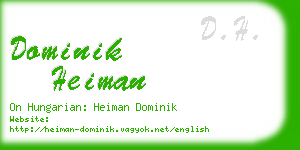 dominik heiman business card